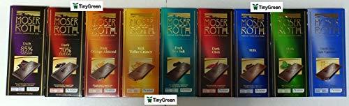 Moser Roth Moser Roth Privat Chocolates 9 Flavors Full Combo Bundle 4.4oz 125g (Pack of Nine)