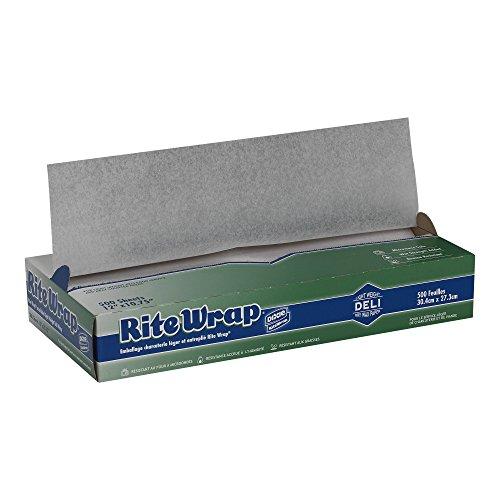 Georgia-Pacific Rite-Wrap, RW126, White, Light-Weight Interfolded Dry Wax Deli Paper 10.75" Width x 12" Length by GP PRO (Georgia-Pacific) (Case of 12 Boxes, 500 Sheets Per Box)