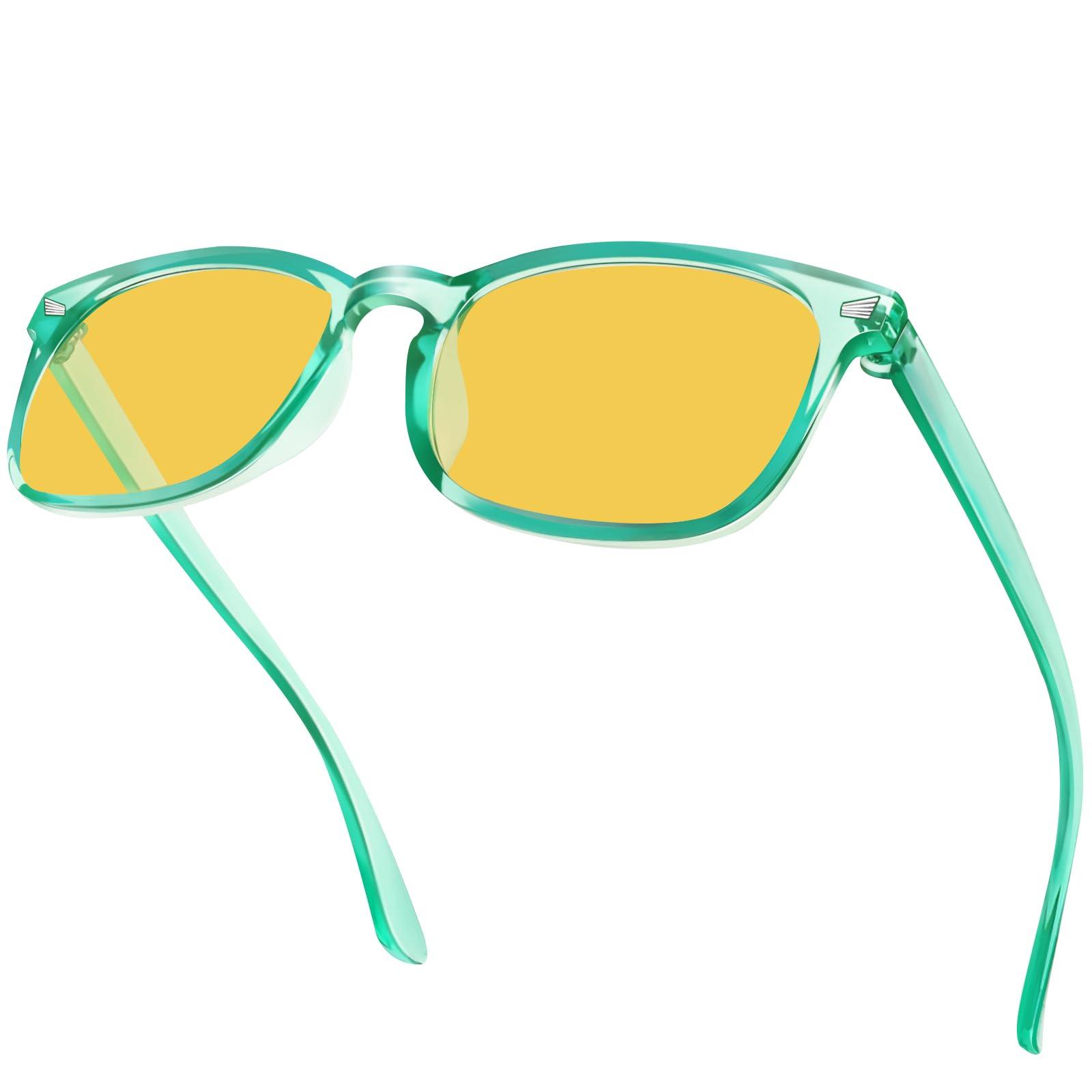 WINTOO WINTOO Night Driving UV Glare Glasses, Blue Light Blocking Glasses, Anti Glare Glasses, Night Driving Glasses for Men, Blue Light Glasses for Woman, Blue Light Glasses, Blue Light Glasses Men