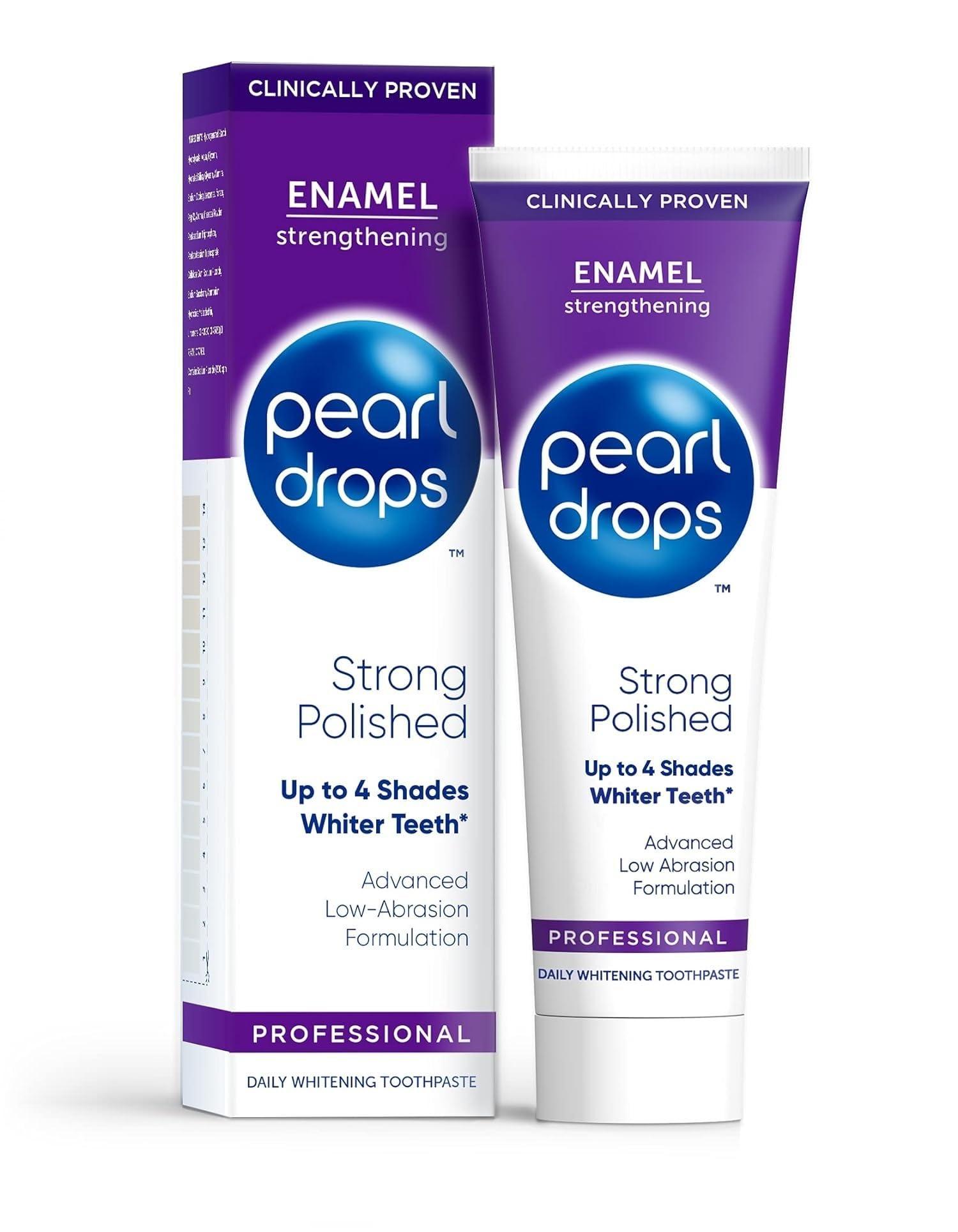 Pearl Drops Pearl Drops Strong White Toothpaste, Polished Mint Flavour, Clinically Proven Whitening, Low Abrasion, Daily Use Formula, 75ml