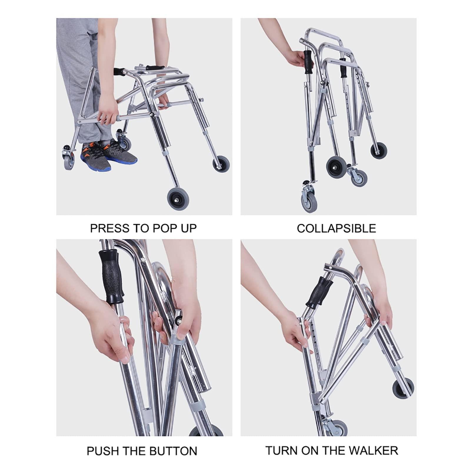 IOCCIOBB Walkers for walker Children with Cerebral Palsy, Three sizes to choose from, Mobile Walker, Rollators 4 wheel seat Disabled Assistive Equipment rollator Walker, Durable Mobility Aid ( Color : Onecolor