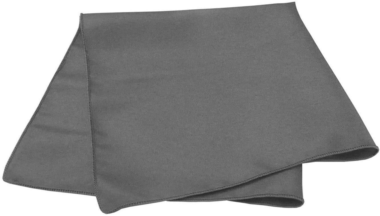 Rajan Linen Cotton Napkins - Cloth Dinner Table Napkins - Machine Washable and Home Use 100% Cotton Fabric - Pack of 50 (12 x 12 inch), Dark Grey