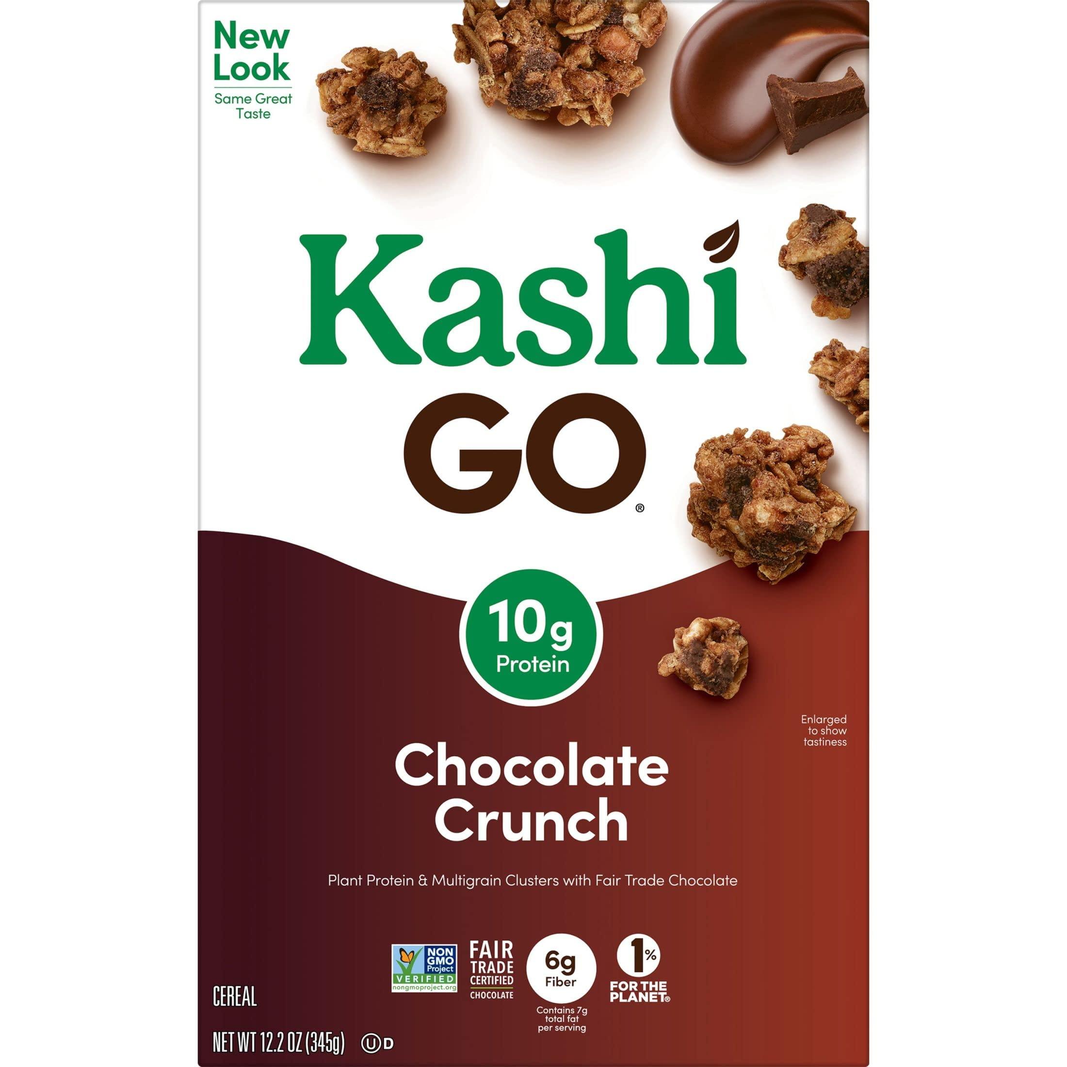 Kashi Kashi GO Cold Breakfast Cereal, Fiber Cereal, Vegan Protein, Chocolate Crunch (8 Boxes)