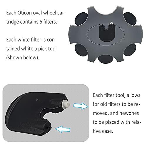 SOROYA 30-Pcs 1mm Oticon Prowax Minifit Wax Guard Filters Cleaning Tool Accessories Hearing Aid Wax Guard Filters for Oticon, Phonak, Widex, Unitron and Resound Hear Clear Hearing aid Filters