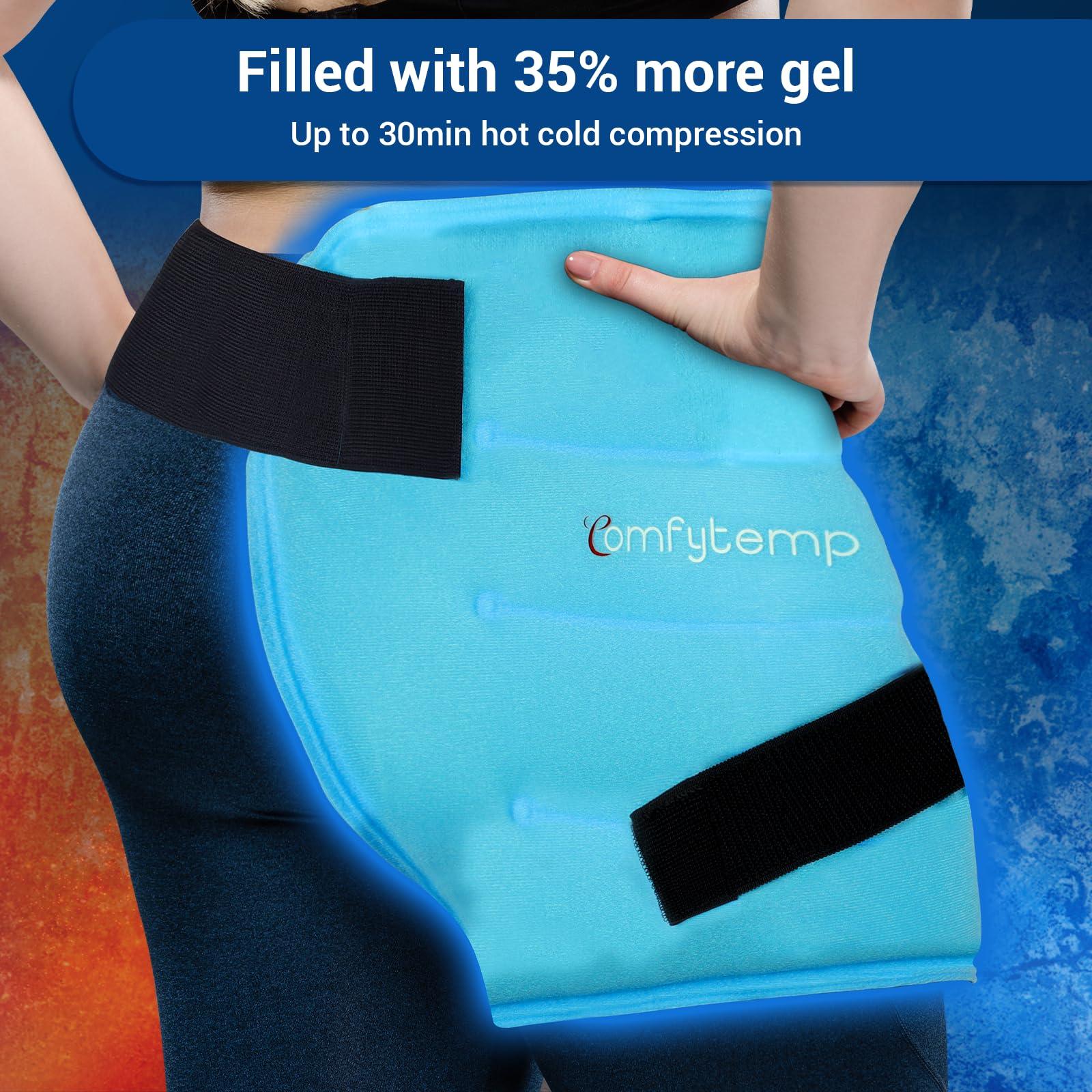 Comfytemp Comfytemp Large Hip Ice Pack Wrap for Sciatica, Hip Replacement, Fracture, Pain Relief, FSA HSA Eligible, Reusable Gel Ice Pack for Injuries, Cold Compression Physical Therapy Recovery Gifts(M/L)