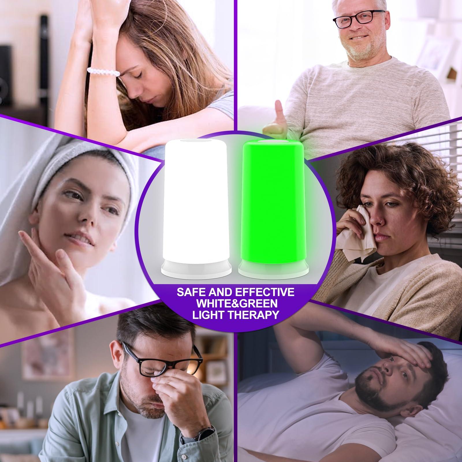 iKeener iKeener Green Light Therapy Lamp for Migraines,10000 Lux Mood&Energy Enhancing Light Therapy Lamp for Headaches,Insomnia,Anxiety Relief,Relaxation,Adjustable Warm White&Green Brightness