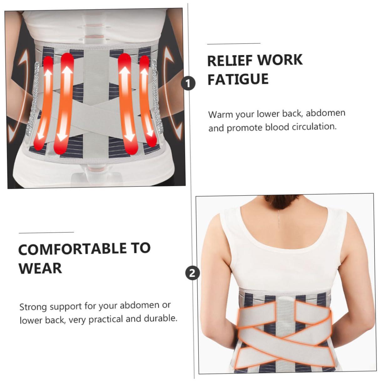 Healifty Waist Support Heated Brace Back Pad Heated Waist Belt Lumbar Support Brace Band Duty Belt Belt Compact Heating Brace Pure Cotton Work Cushion