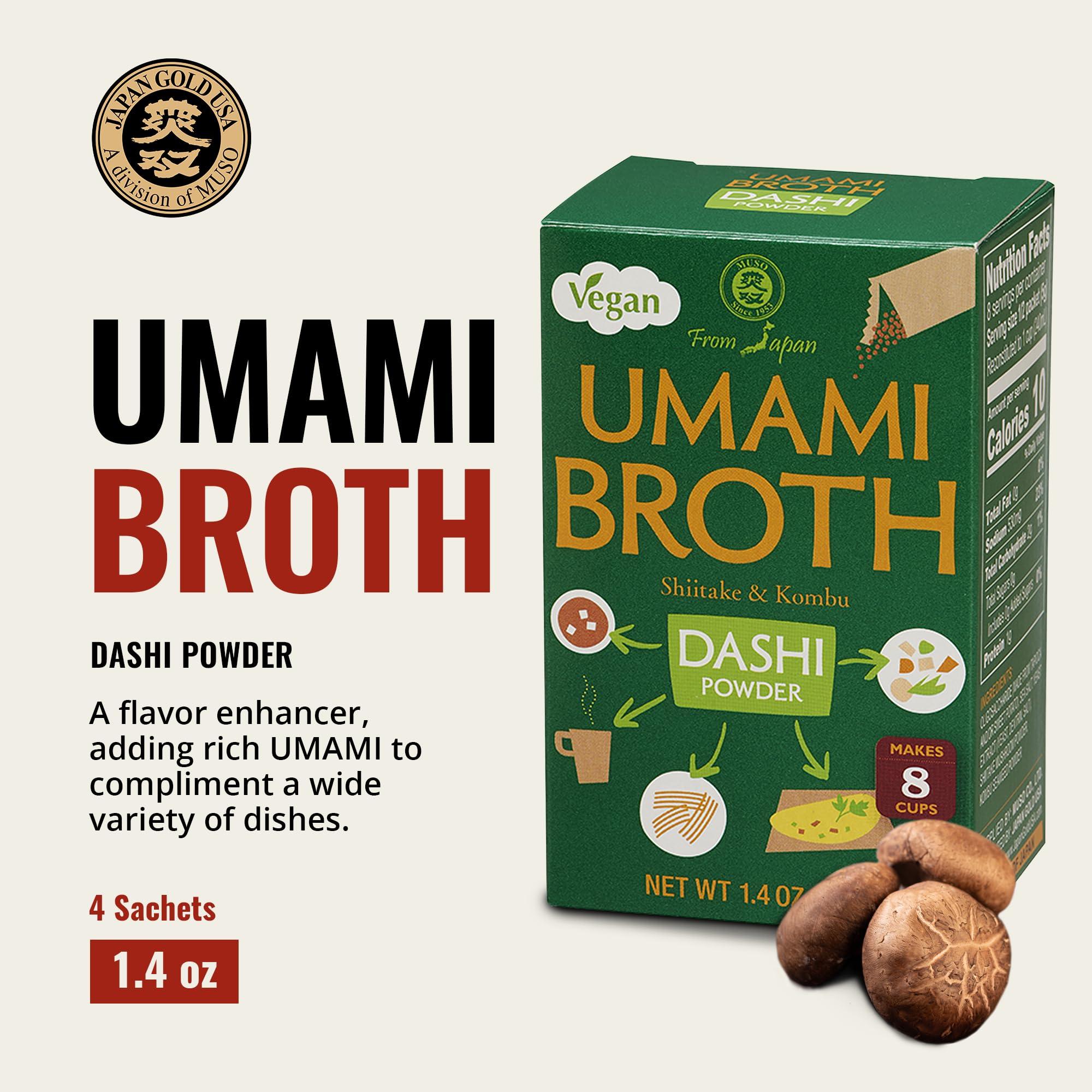 Muso From Japan Muso From Japan Umami Broth Dashi Powder, Vegan, 1.4oz, 4 sachets (Pack of 1)