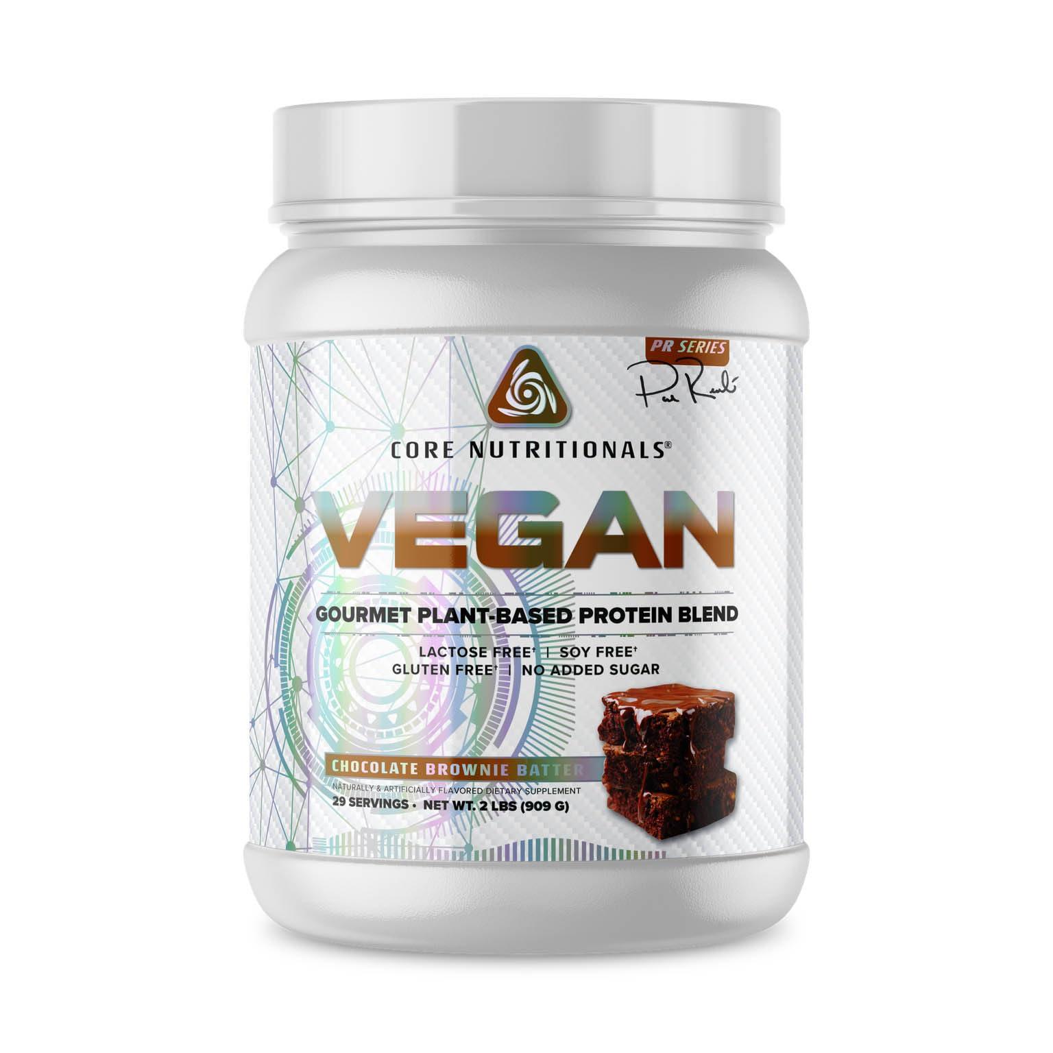 Core Nutritionals Core Nutritionals Platinum Vegan Gourmet Plant-Based Protein Blend with 21Grams of Pea Protein, Lactose, Soy and Gluten Free 29 Servings (Chocolate Brownie Batter)