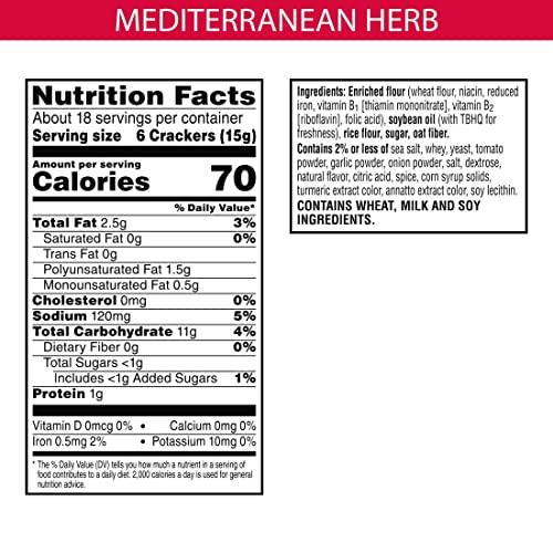 Town House Town House Pita Crackers Oven Baked Crackers, Party Snacks, Mediterranean Herb, 9.5oz Box (1 Box)
