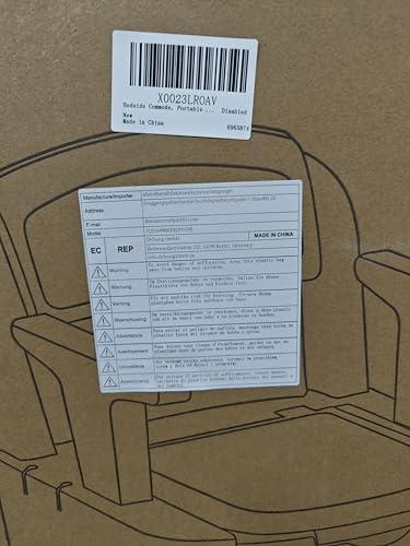 Hybodies Hybodies Bedside Commode, Portable Toilet for Adults, Commode Chair for Toilet with Arms, Height Adjustable, 2 Toilets and Induction Night Light, Potty Chair for Elderly and Disabled