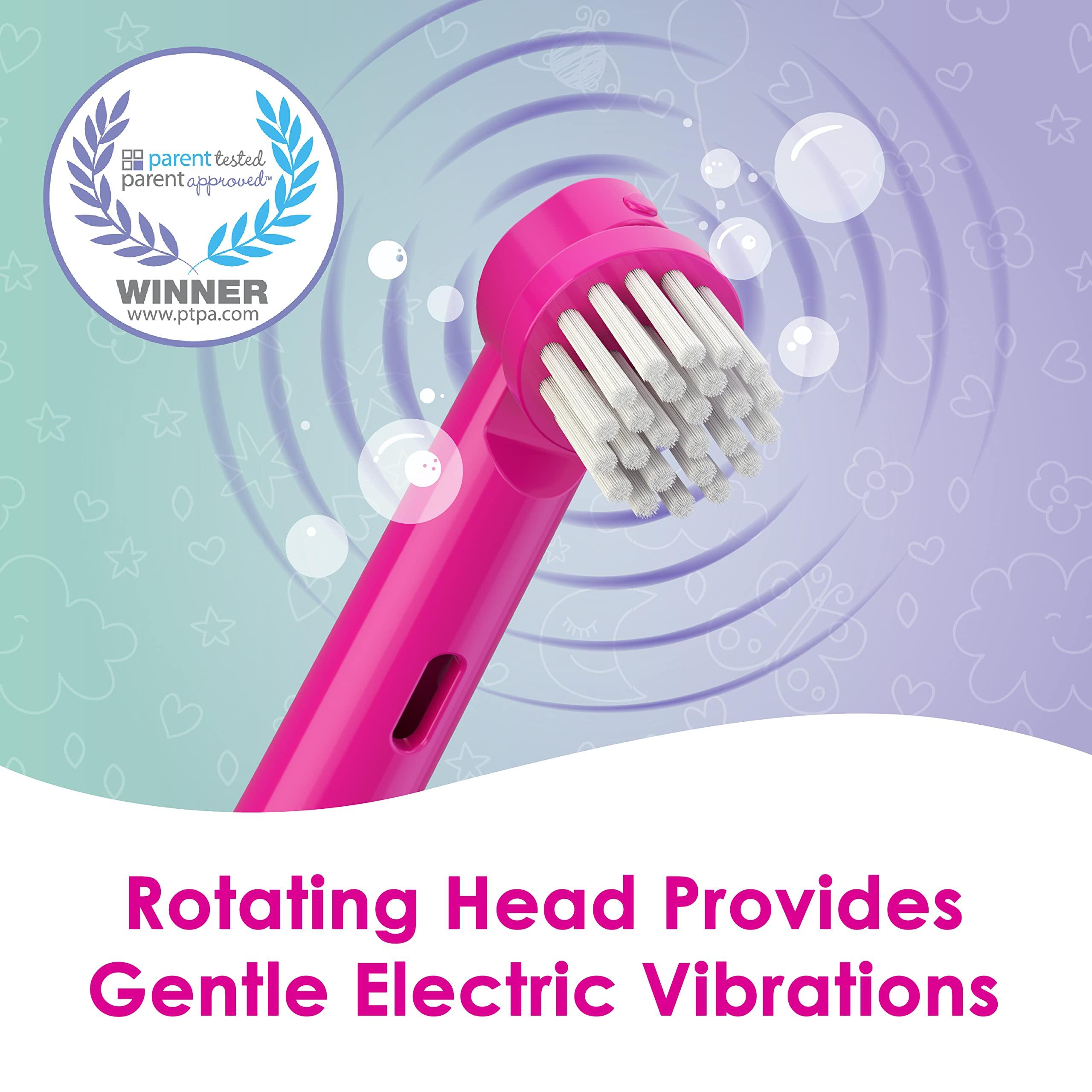 Brusheez Brusheez® Kids’ Electric Toothbrush Set - Safe & Effective for Ages 3+ - Parent Tested & Approved with Gentle Bristles, 2 Brush Heads, Rinse Cup, 2-Minute Timer, & Storage Base (Prancy The Pony)