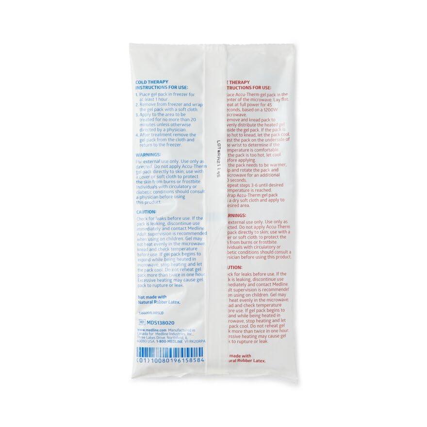 Medline Medline Accu-Therm Hot and Cold Gel Pack, Reusable, 5\" x 10\" (Pack of 16)