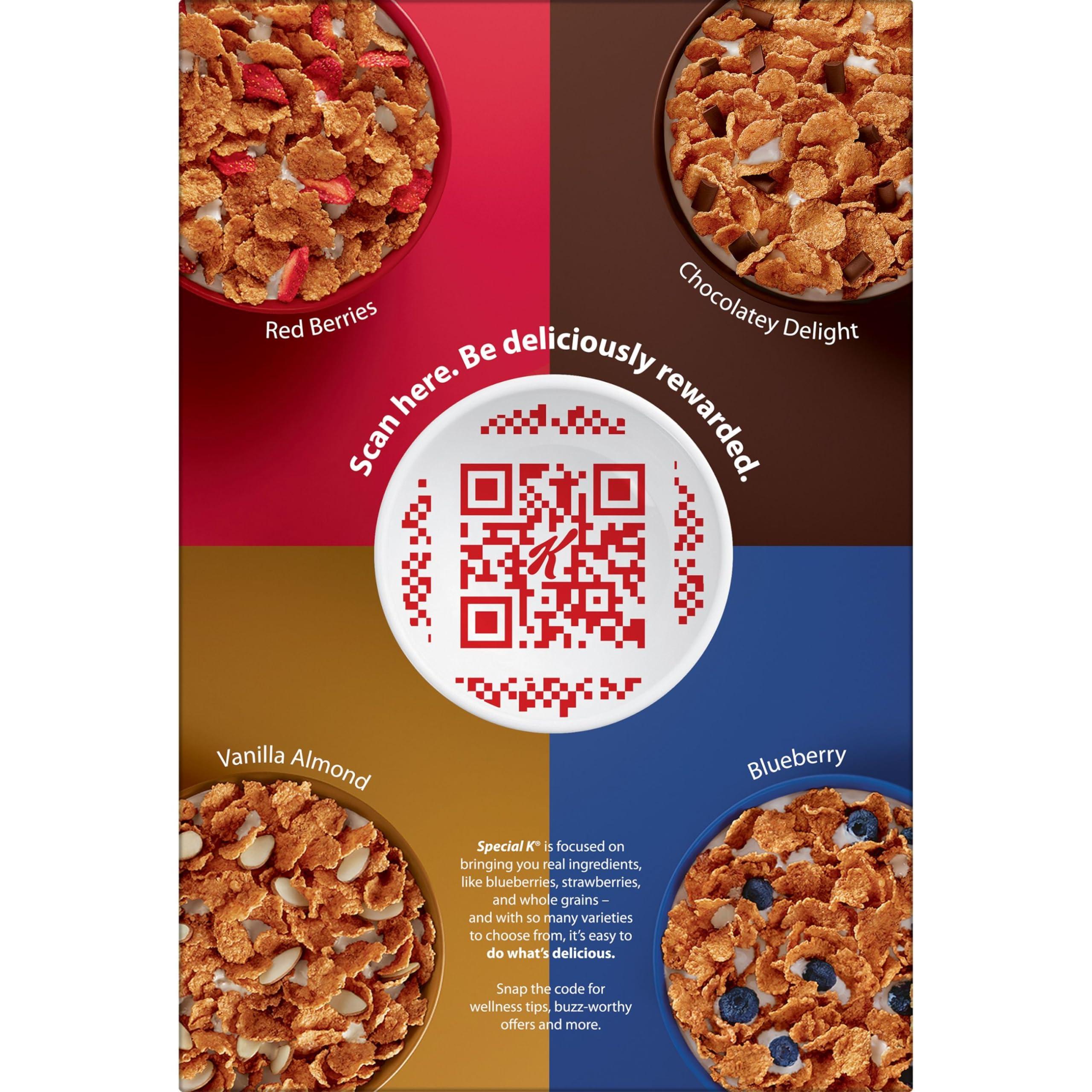 Special K Kelloggs Special K Breakfast Cereal, 11 Vitamins and Minerals, Made with Real Strawberries, Red Berries, 4.4lb Case (6 Boxes)