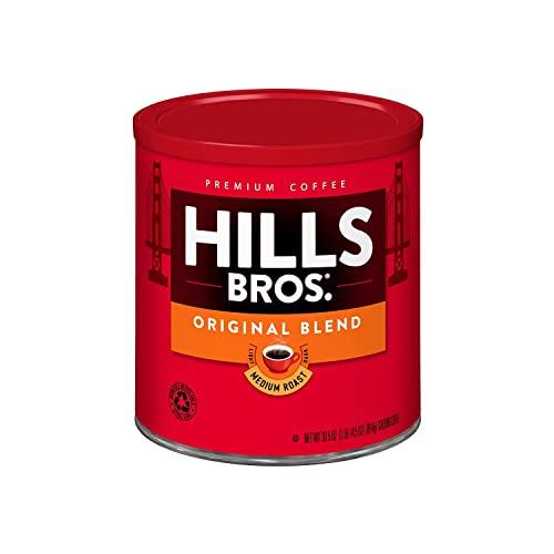 Hills Bros Hills Bros Original Mild Blend Ground Coffee, Light Roast, Smooth and Balanced for a Rich Light Coffee Taste 30.5 Ounce (Pack of 6)