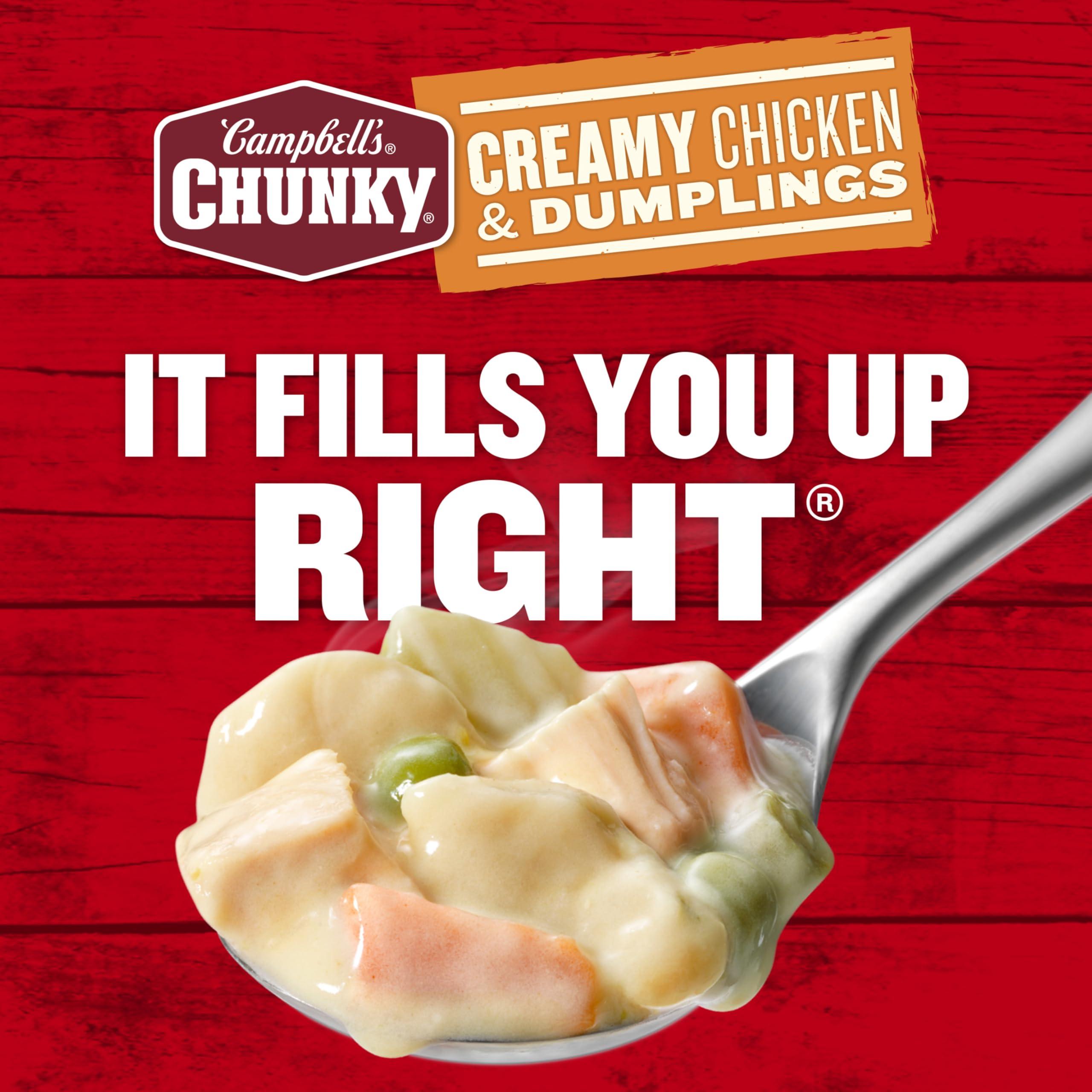 Campbell\'s Campbell\'s Chunky Soup, Creamy Chicken and Dumplings Soup, 18.8 Oz Can (Pack of 2)