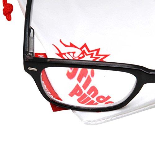 grinderPUNCH High Magnification Power Readers Slim Classic Reading Glasses 4.00-6.00 Black/6.00