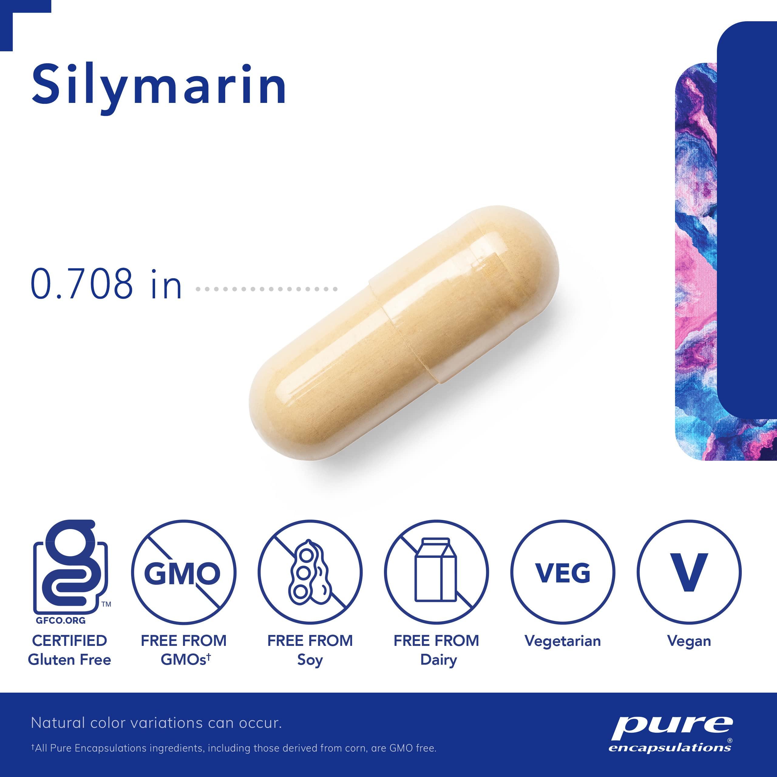 Pure Encapsulations Pure Encapsulations Silymarin - 250 mg Milk Thistle Per Capsule - Liver Health Support - Antioxidants Supplement - Non-GMO & Vegan - 120 Capsules