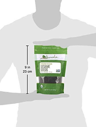 kevala Kevala Organic Black Sesame Seeds 16 oz 1 lb Raw Black Sesame Seeds Sesame Seeds Black Organic Black Seeds Organic Unhulled Sesame Seeds