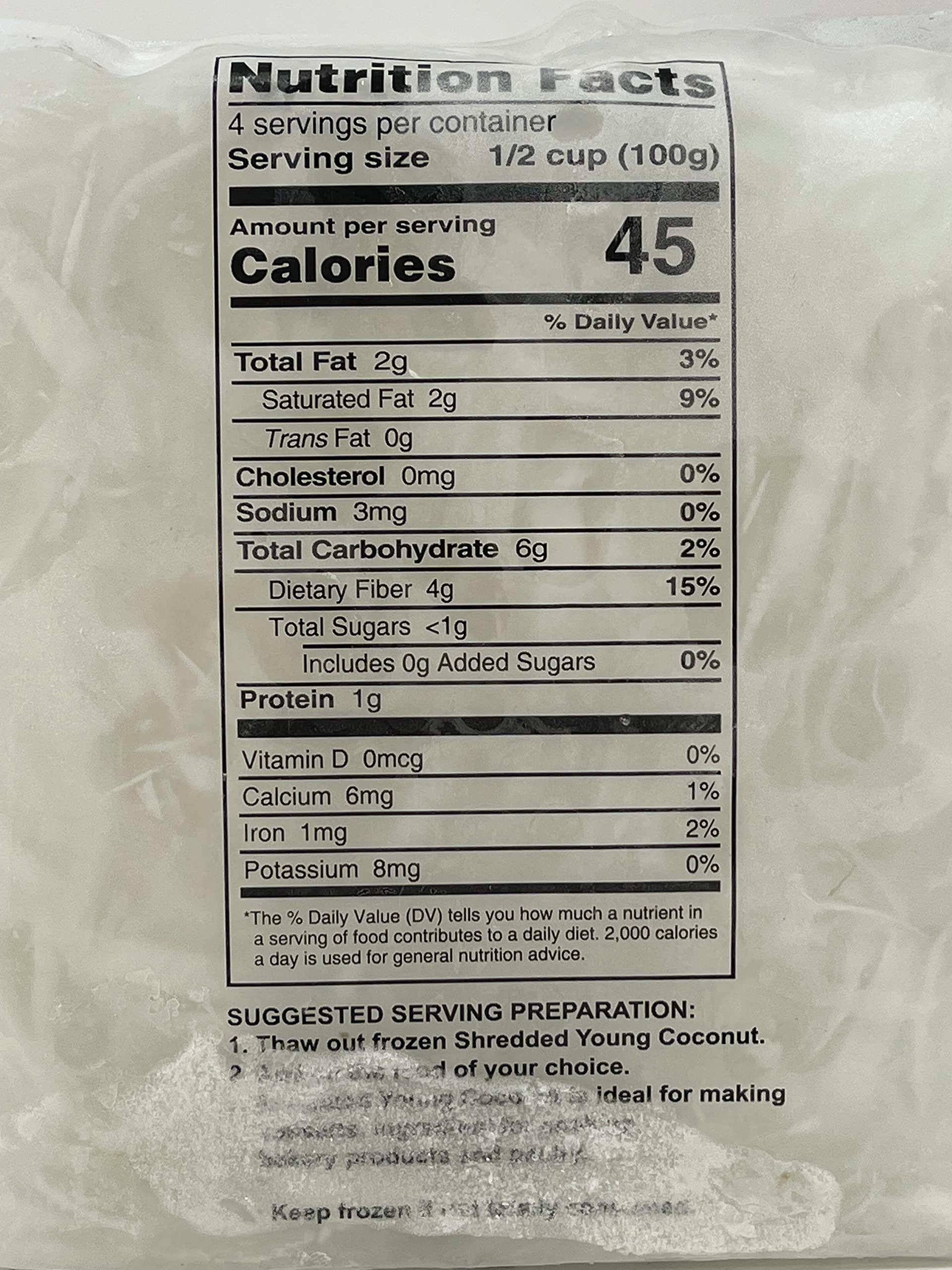 Rosan Rosan Shredded Young Coconut (Buko) 16 Oz per Pack (4-PACK)