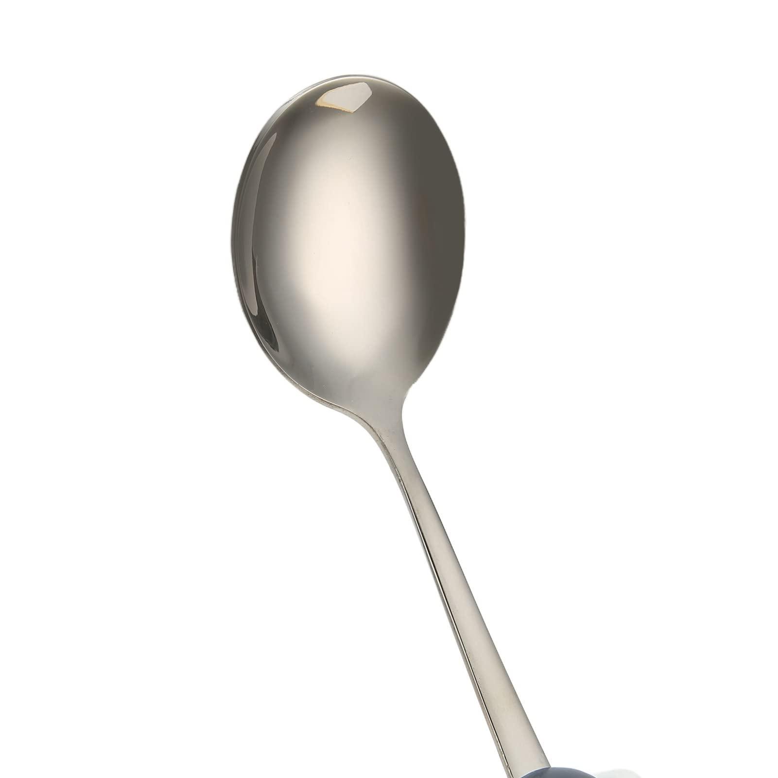 TITA-DONG Stainless Steel Adaptive Utensils, Weighted Easy Grip Adaptive Spoon with Non Slip Handle, Practical Eating Aids Spoon for Arthritis Disabled Patient Parkinsons Tremors