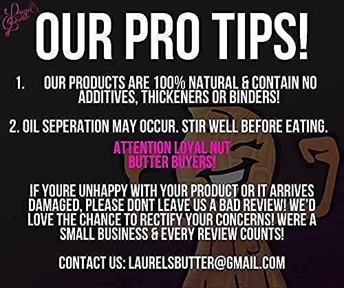 Laurel's Butter Laurel’s High Protein Nut Butter - Keto Friendly and High Protein Flavored Butter - Low Carbs Butter – Gluten & Preservatives Free - Non GMO and Kosher Certified - 8 Oz Jar Pack of 3