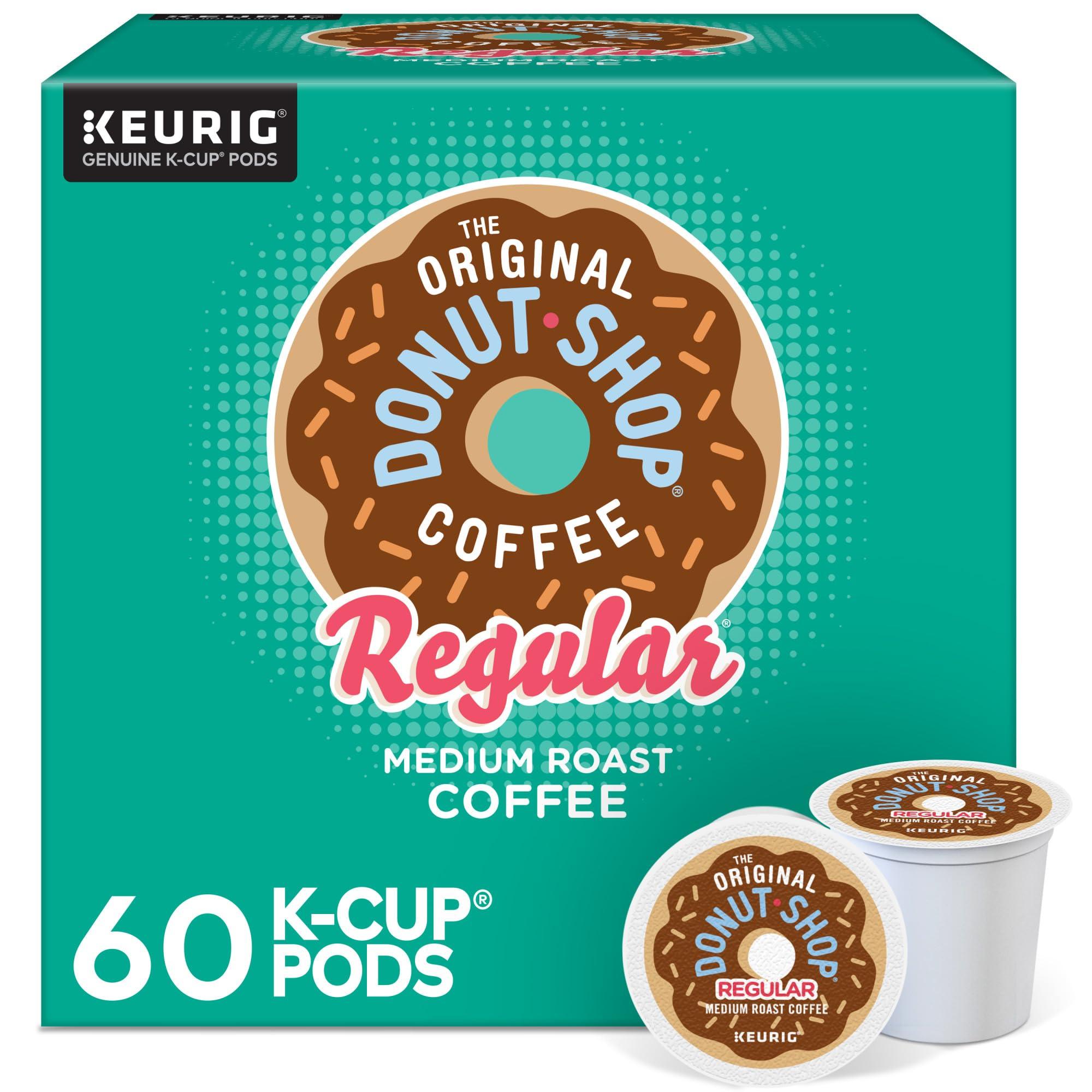 The Original Donut Shop The Original Donut Shop Regular, Keurig Single Serve K-Cup Pods, Medium Roast Coffee, 60 Count, (6 Packs of 10)