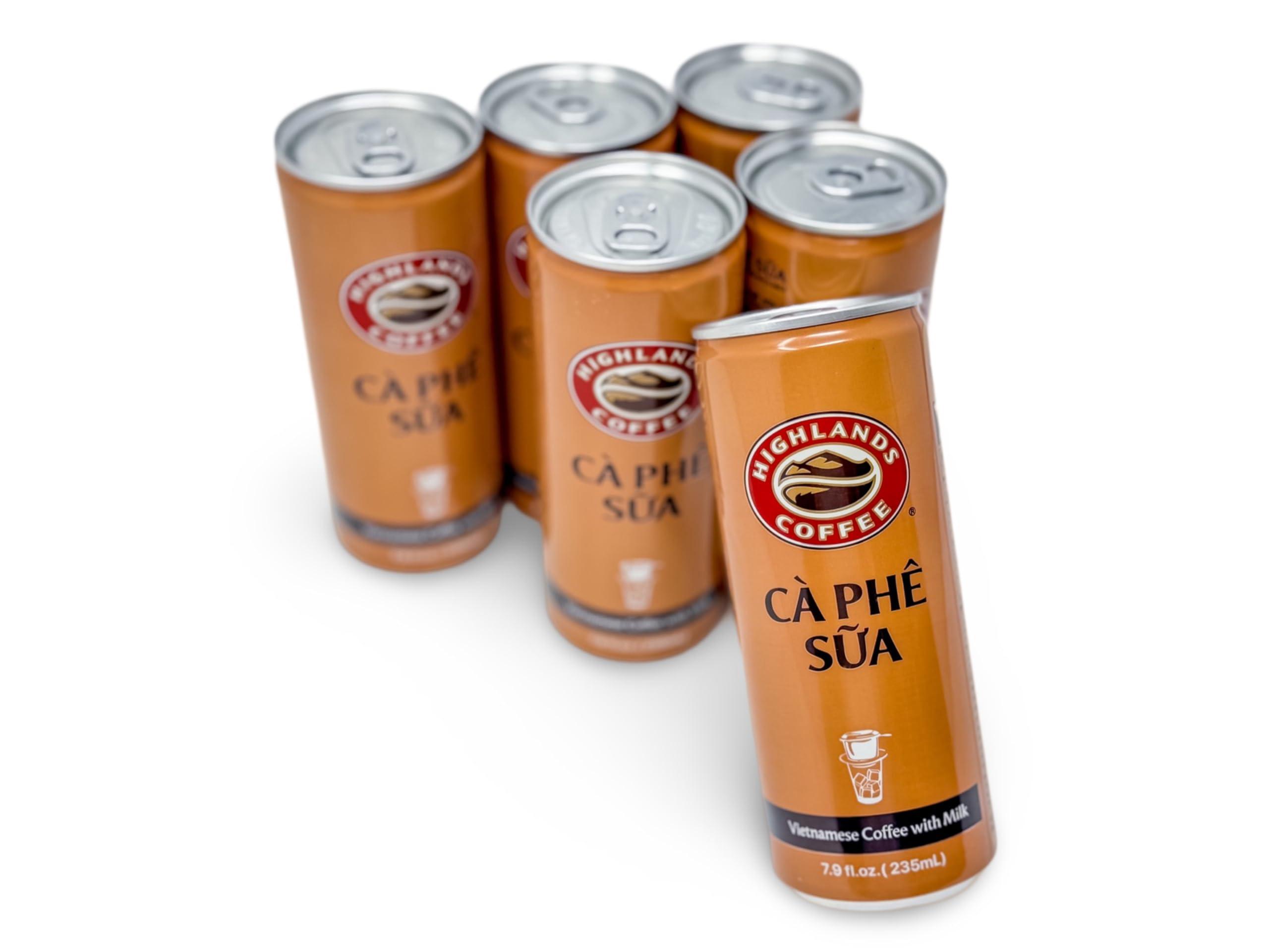 Highlands Coffee Highlands Coffee Highlands Vietnamese Coffee with Milk - Ca Phe Sua (Pack of 6, Robusta)