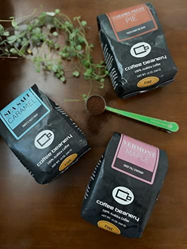 Coffee Beanery Sea Salt Caramel Coffee by Coffee Beanery | 12oz Flavored Coffee Ground Medium Roast Coffee| 100% Specialty Arabica Coffee Ground | Gourmet Coffee | Flavored Ground Coffee Medium Roast