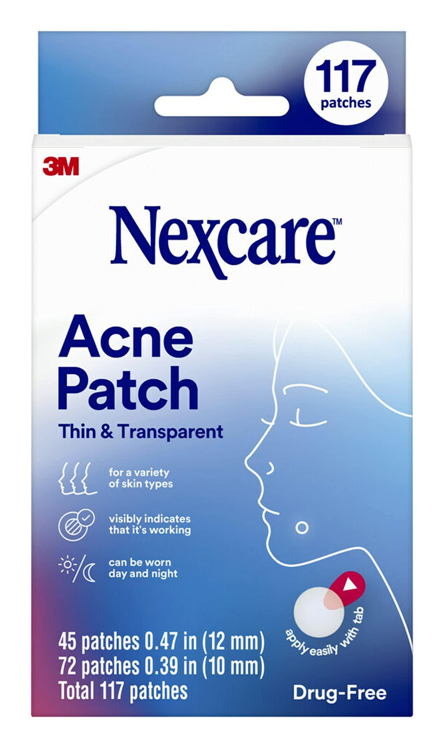 Nexcare Nexcare Acne Cover, Skin Cover Absorbs Pus and Oil from Clogged Pores, Suitable Skincare & Thin and Transparent Acne Patch, Skin Cover Absorbs Pus and Oil from Clogged Pores