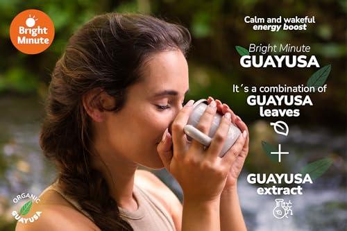 BRIGHT MINUTE Bright Minute Guayusa infusion 50 teabags | Coffee Alternative & Addition | 55mg of natural caffeine per small 1.5G (0.05OZ) bag, Calm and Wakeful Energy Boost!