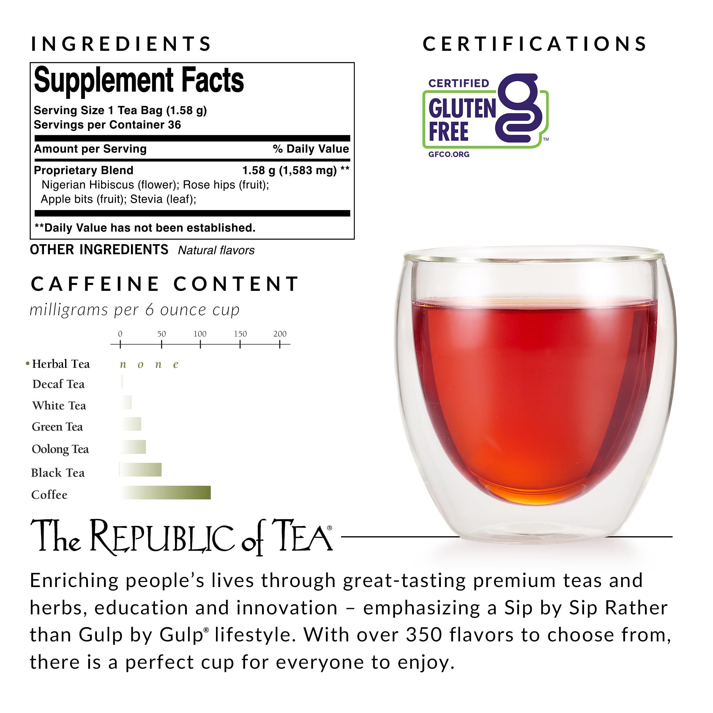 The Republic of Tea The Republic of Tea, Vanilla Apple Hibiscus, 36-Count