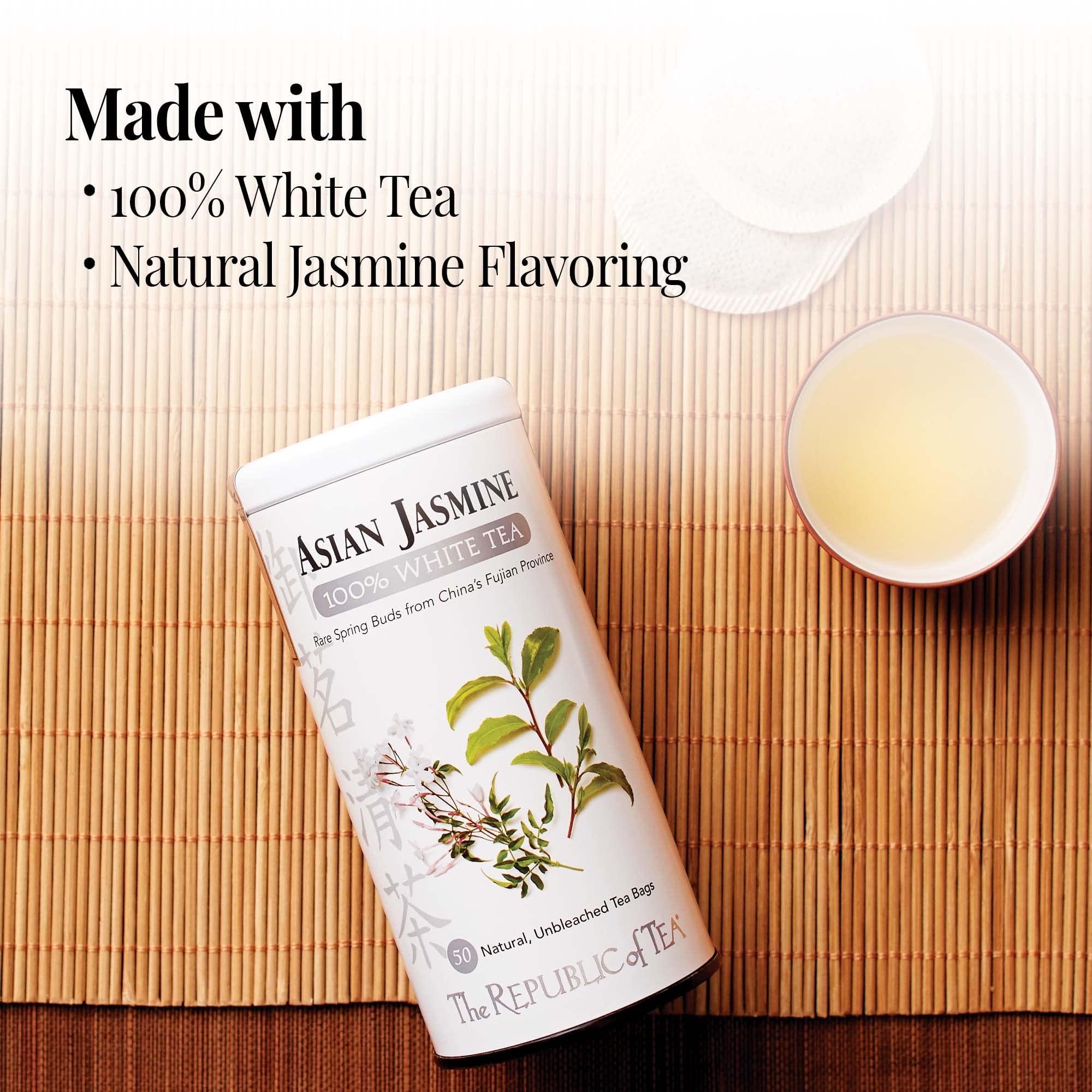 The Republic of Tea The Republic of Tea Asian Jasmine White Tea, Authentic 100% White Tea, Low Caffeine 250 Count