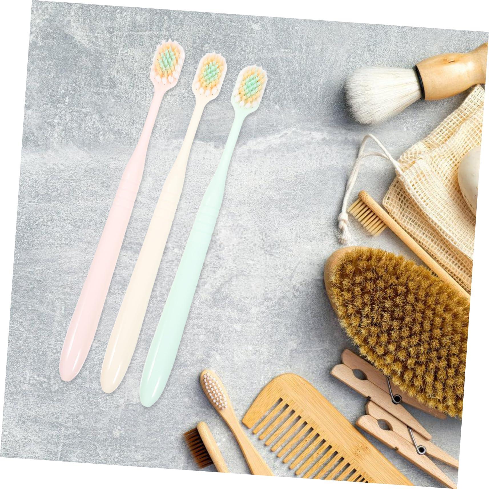 HAKIDZEL HAKIDZEL 3pcs Japanese-Style Toothbrush Extra Soft Bristle Adult Toothbrush Set Stick Travel Creative toothbrushes Household Portable Toothbrush Creative Soft Toothbrush Travel