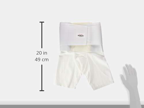 Saunders Saunders S'port All Back Support with White Compression Shorts: Men's, Small (Waist: 28" - 30")