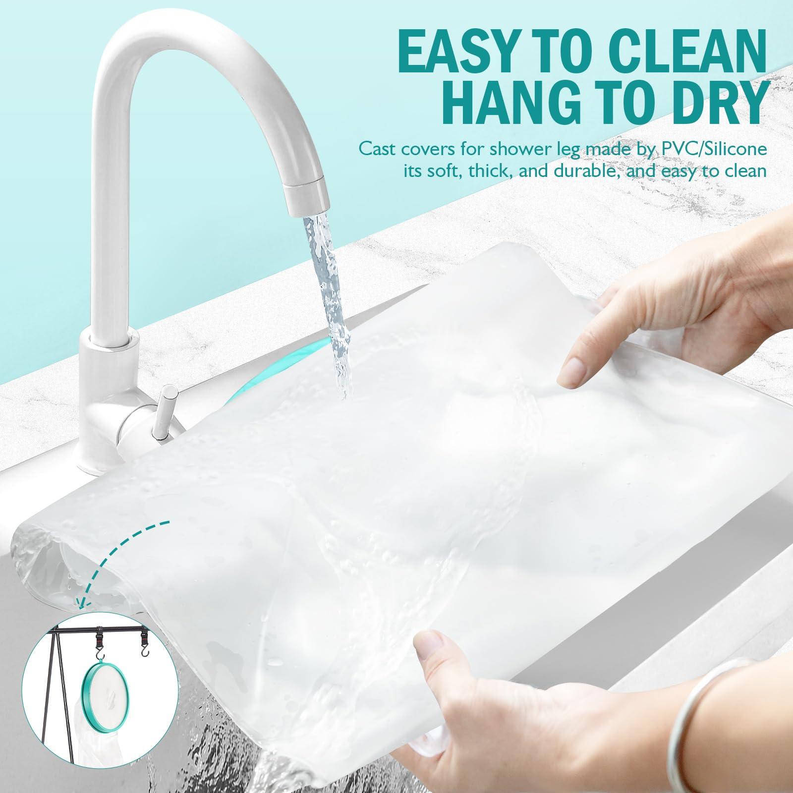 WirtuQuiksy WirtuQuiksy Cast Covers For Shower Leg, Reusable Waterproof Bandages and Cast Cover, Leg Cover For Showering After Surgery