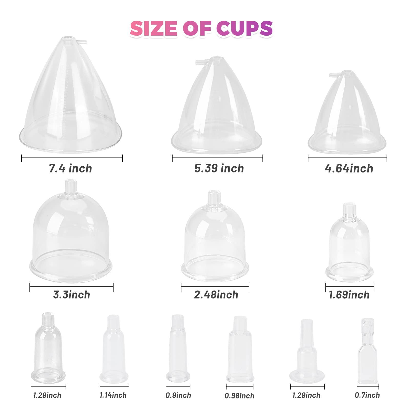 Meifuly Meifuly Vacuum Therapy Machine with 1500ML Large Cups, Vacuum Cupping Machine, Vacuum Cupping Therapy Sets with 24 Vacuum Cups and 3 Pumps, 0-60 cmHg