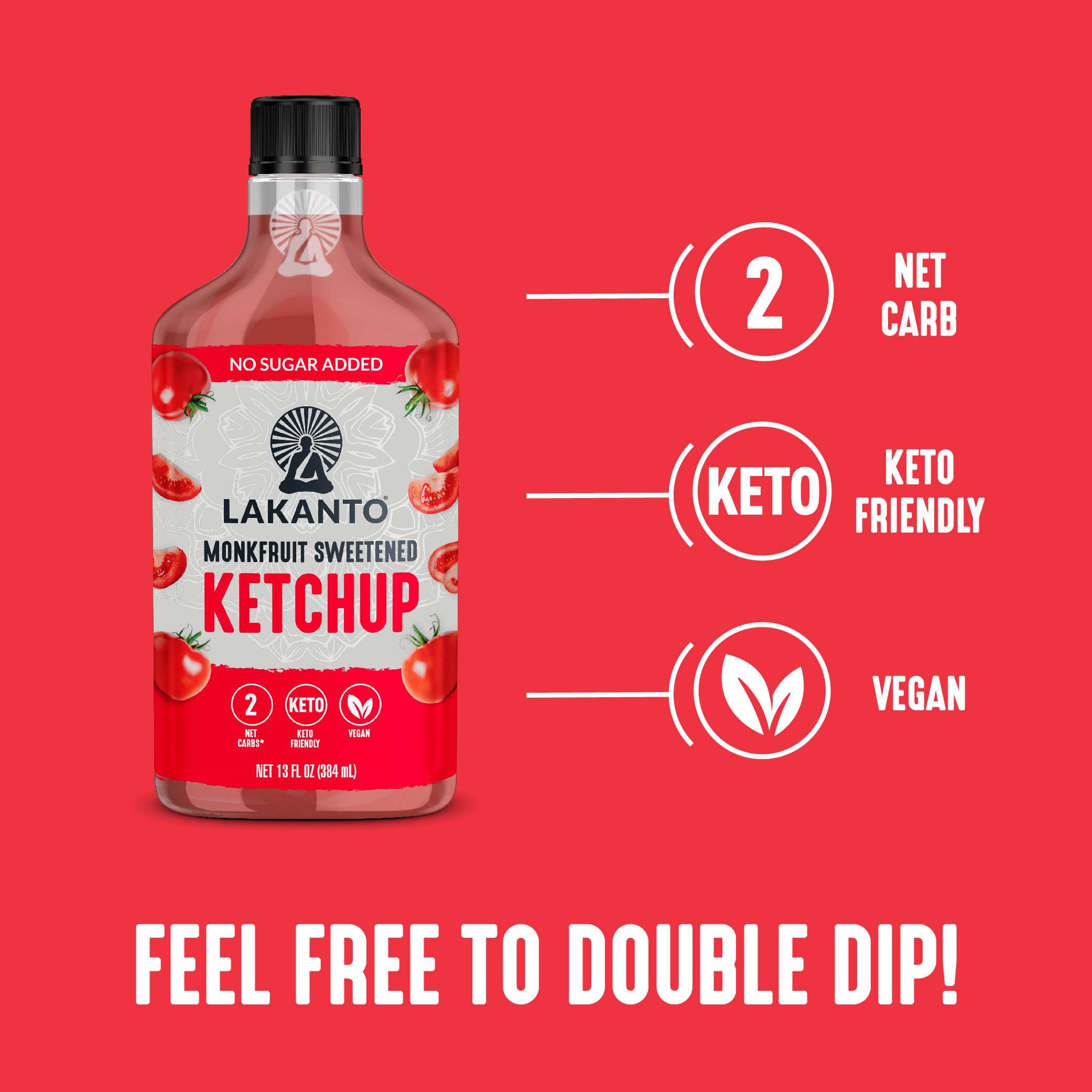 Lakanto Lakanto Sugar Free Ketchup - Sweetened With Monk Fruit Sweetener, Perfect For Burgers, French Fries, Keto, Paleo, & Vegan Friendly, Gluten Free, Low Carb Condiment (13 Fl Oz)