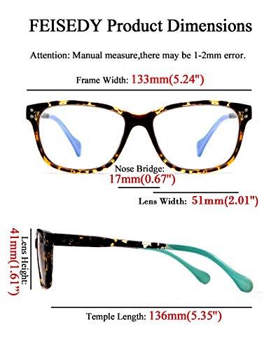 FEISEDY FEISEDY Progressive Multifocus Blue Light Blocking Reading Glasses B2587
