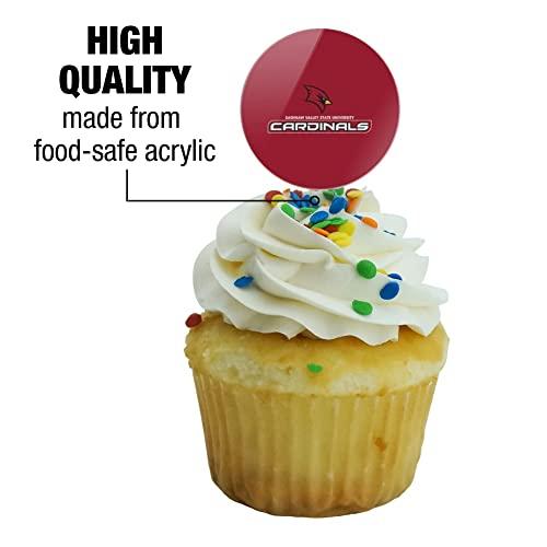 GRAPHICS & MORE Saginaw Valley State Cardinals Logo Cupcake Picks Toppers Decoration Set of 6