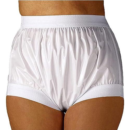 TAPIVA Plastic Pants for Adults with Incontinence,Elastic Band Plastic Waterproof Pants, Plastic PVC Diapers, Reusable Senior Diapers, Soft Surface, Suitable for Adult Men and Women