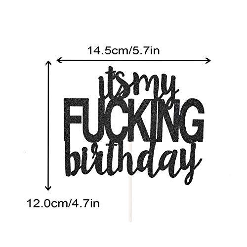 PANHUI It’s My Birthday Cake Topper Funny Happy Birthday Party Decorations