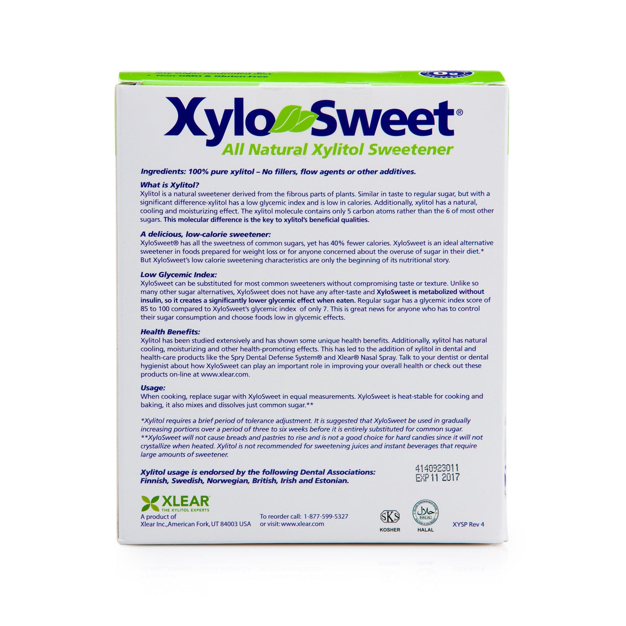 Xlear Xlear XyloSweet Non-GMO Xylitol Sweetener - Natural Sweetener Sugar Substitute, Granules, 100 Packets (Pack of 1)