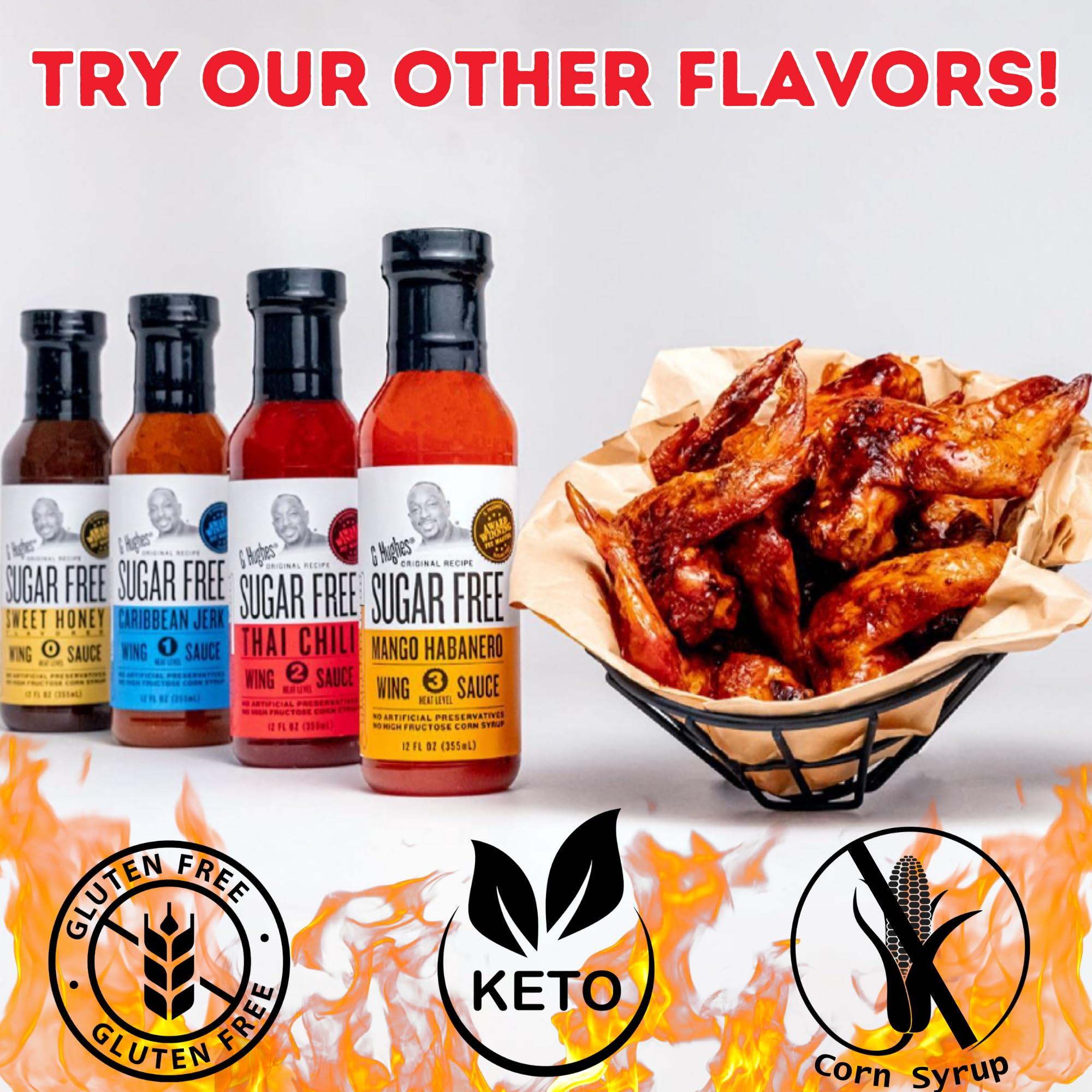 G Hughes Sugar Free G Hughes Sugar Free, Thai Chili Wing Sauce - Sugar Free Sweet Chili Sauce, Gluten Free Chili Sauce, Thai Sweet Chili Sauce, No Sugar Sauces and Dressings, Thai Chili Sauce - 12 Oz (3 Pack)