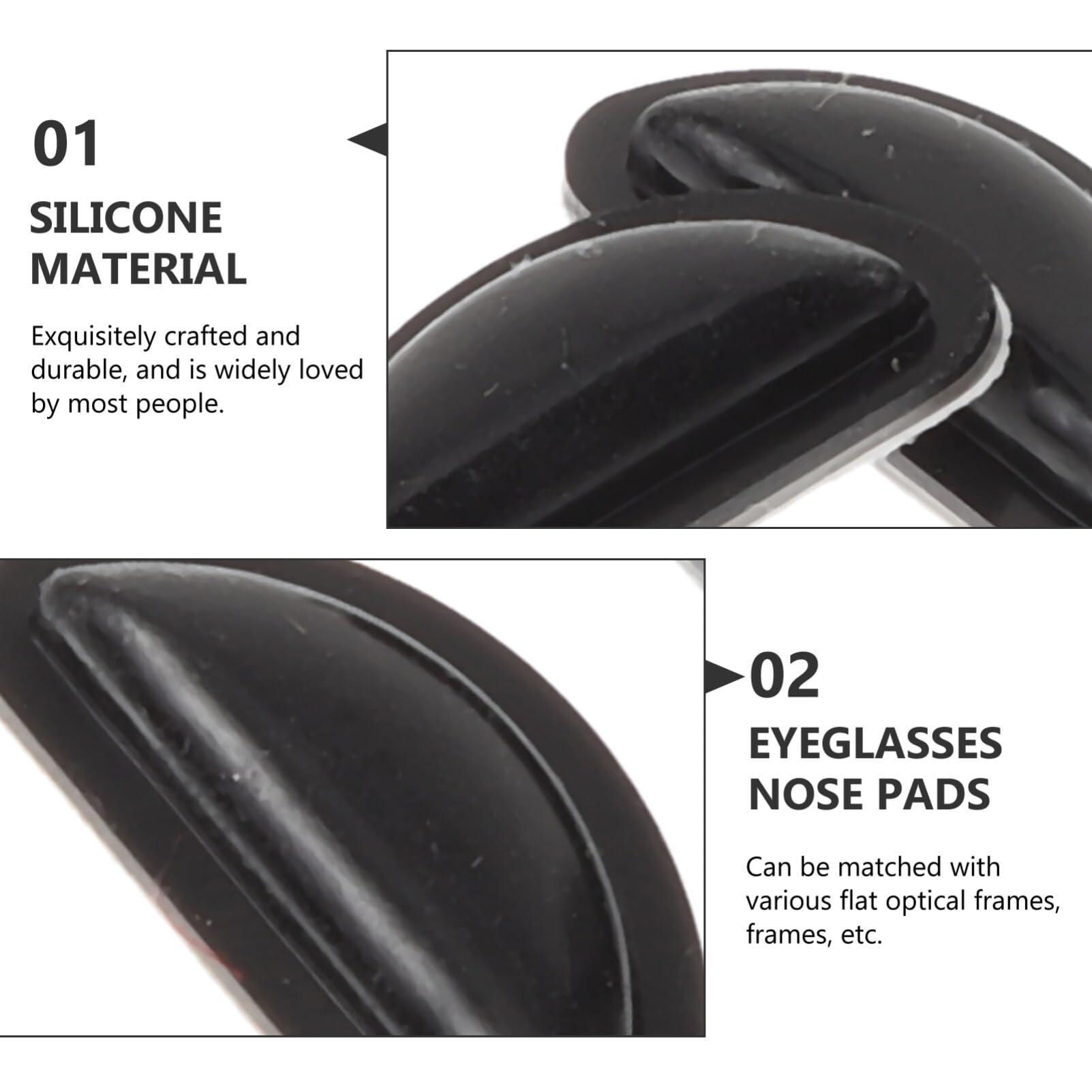 Healifty 5 Pairs Glasses Parts Glasses Bridge Pad Eyewear Nose Bridge Pads Nose Bridge Pads for Glasses Spectacle Nose Pads Nose Pads for Glasses Frames Glasses Silica Gel Half Moon