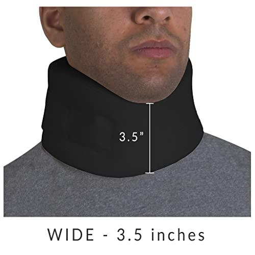 OTC OTC Cervical Collar, Soft Contour Foam, Neck Support Brace, Black Wide 3.5" Depth, Small