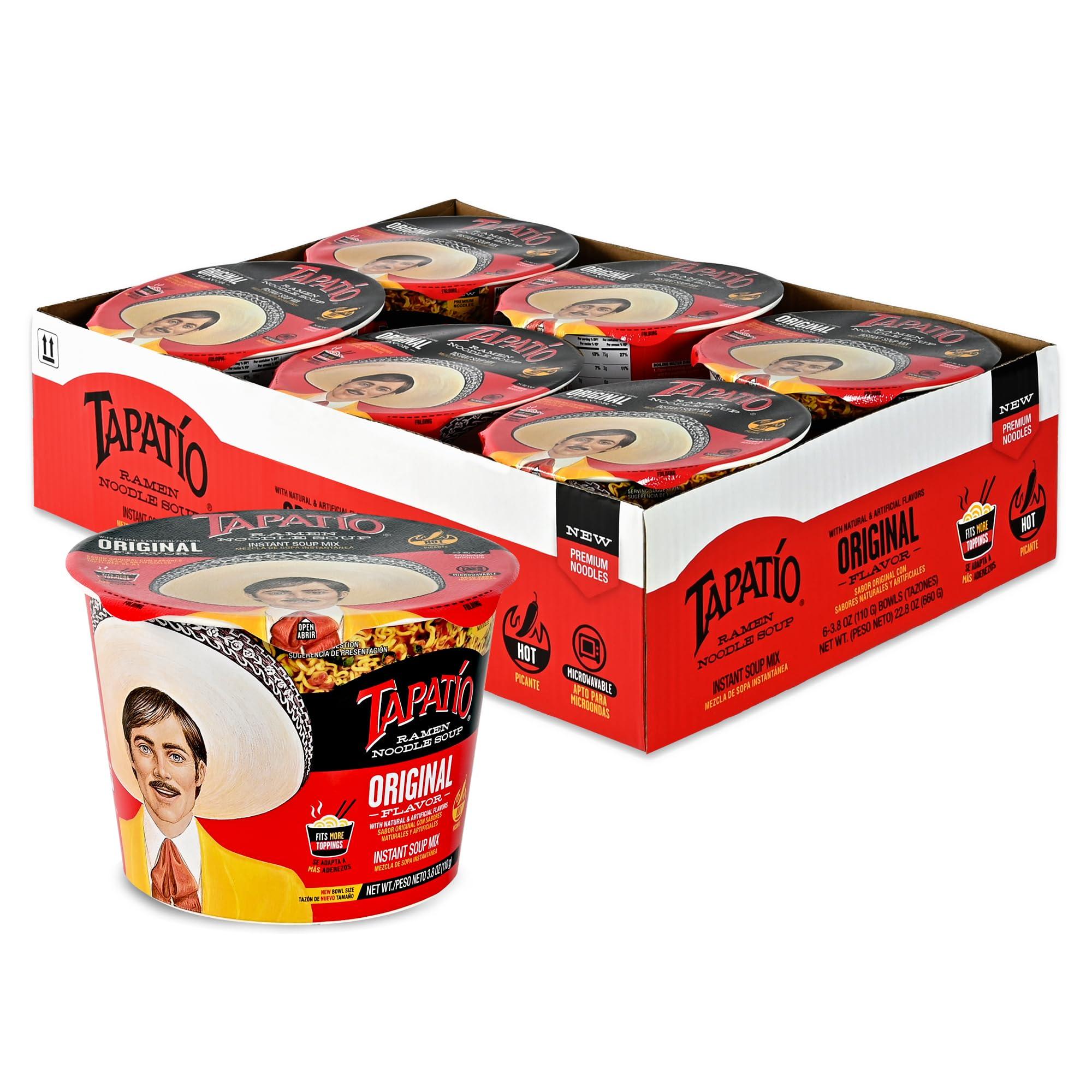 Tapatio Salsa Picante Tapatio Spicy Ramen Noodle Soup Big Bowl - Original Flavor - 3.88 Oz (Bulk Case of 6)