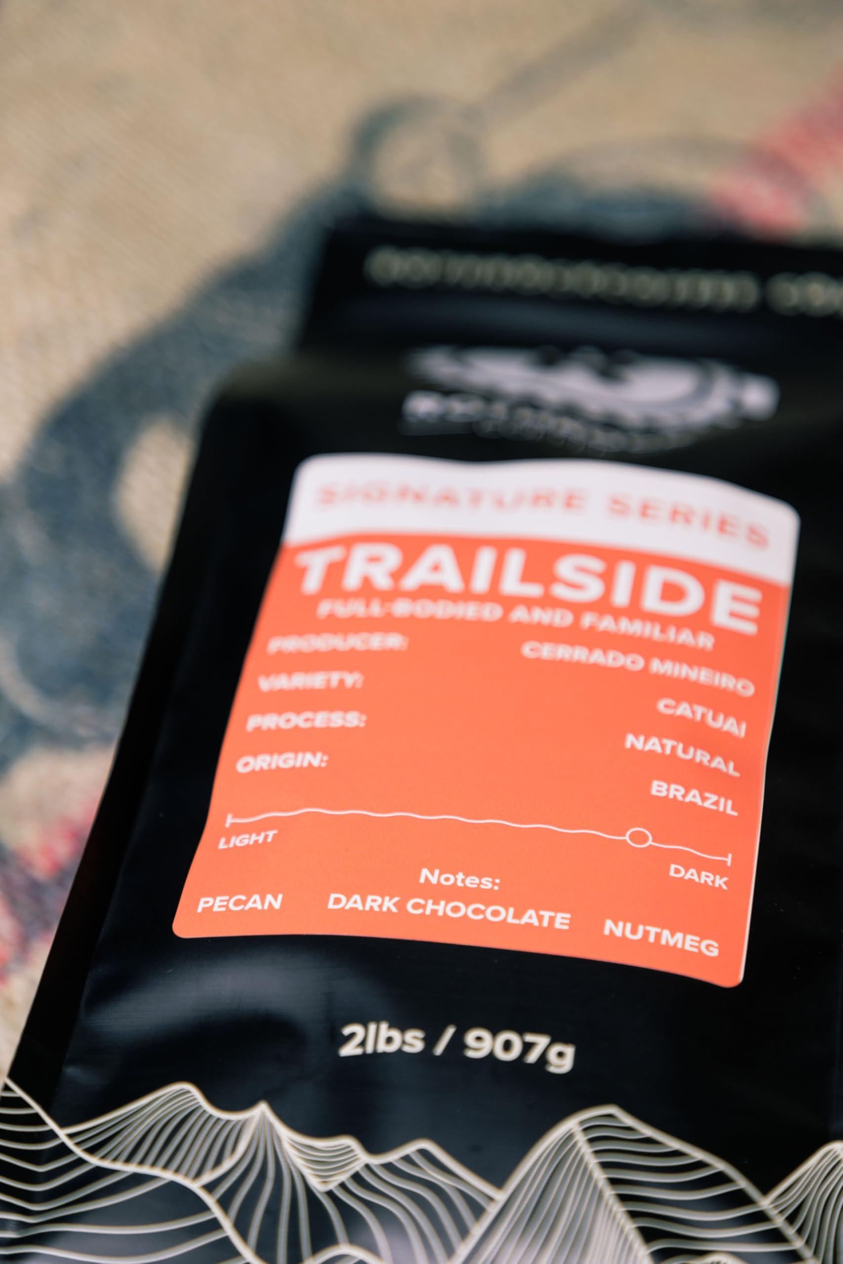 R ROTHROCK COFFEE Rothrock Coffee - Trailside - Dark Roast - Whole Bean Coffee - For Espresso, Drip Brew, French Press & More - Full-Bodied & Smooth - Rich Chocolate & Nutty Notes (2 lb Bag)