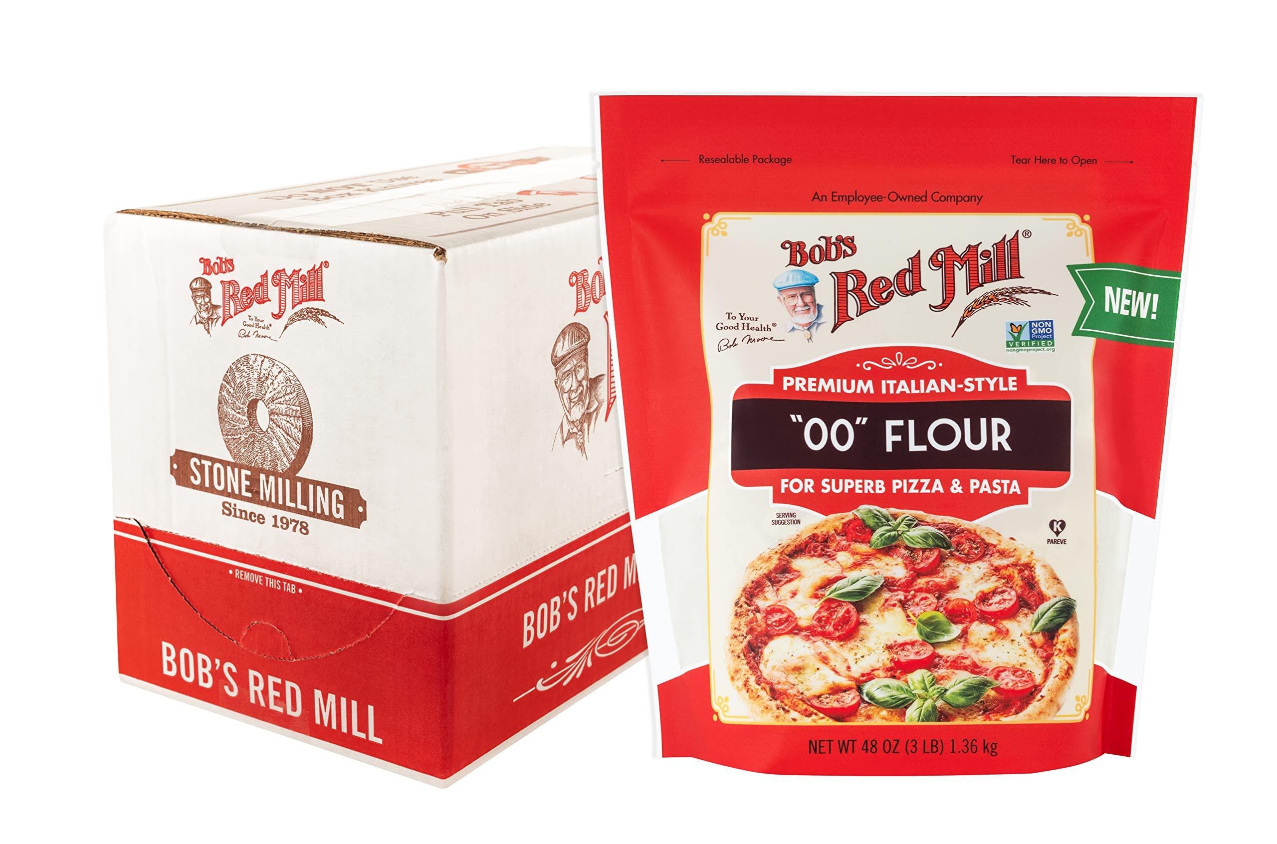 Bob\'s Red Mill Bob\'s Red Mill 00 Pizza Flour, Premium Italian Style - 3 Pound (Pack of 4) - Pizza and Pasta Flour, Kosher, Non-GMO