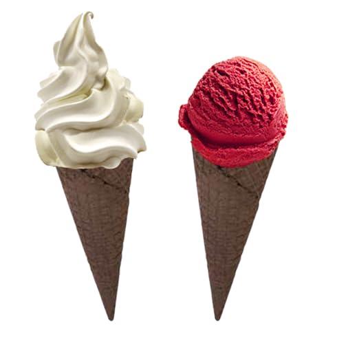 AussieBlends AussieBlends Waffle Ice Cream Cones Bulk For Soft Serve, Gelato, and Scooped Ice Cream, Waffle Cones Bulk, Belgian Chocolate Cone Flavor, 312 Count (Belgian Chocolate, Regular Size)